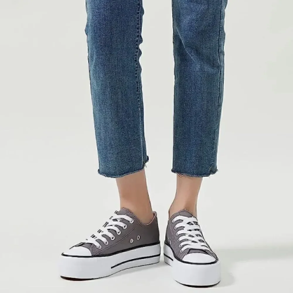 Platform Canvas Low Top Sneakers